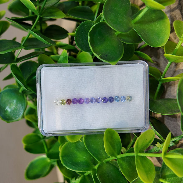 Lumi Round Rainbow Sapphire Set