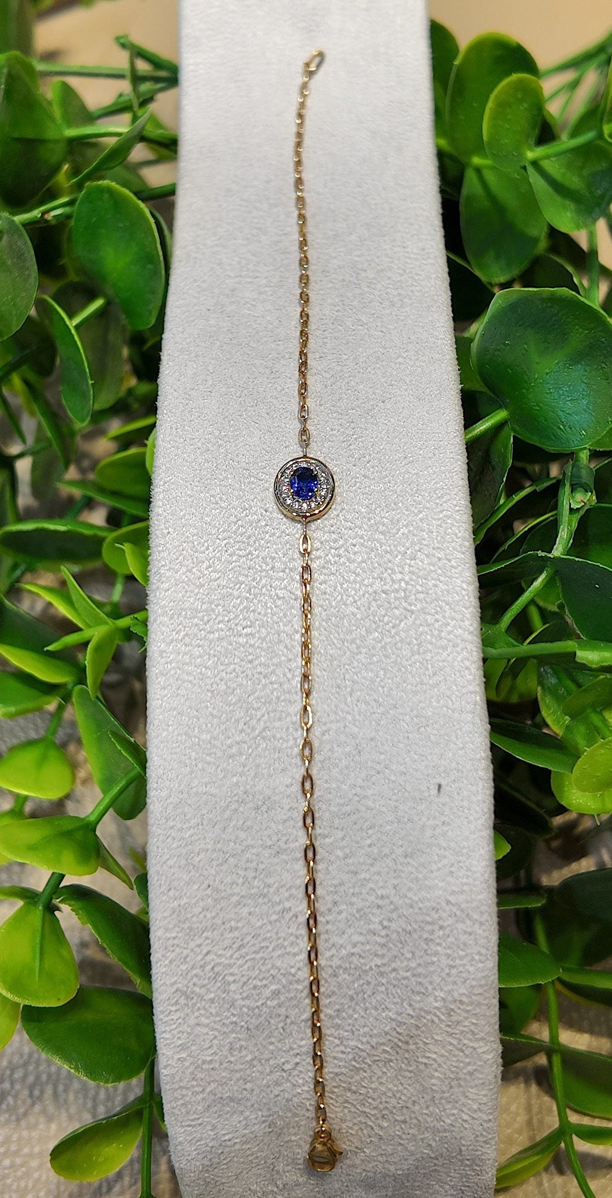 Pulsera de Eslabones Ovalados Celeste