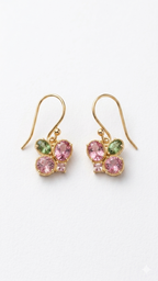 Peach Bloom Tourmaline Earring Pair Set