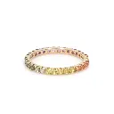 Rainbow Sapphire Thin Eternity Ring