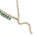 Emerald Baguette Dot and Dash Necklace