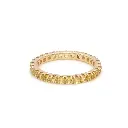 Yellow Sapphire Thin Eternity Band