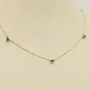 Emerald Heart Link Chain Necklace