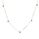 Emerald Heart Link Chain Necklace