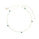 Emerald Heart Link Chain Necklace