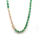 Emerald pear shape necklace