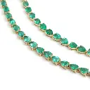 Emerald pear shape necklace