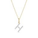 Big Pave Diamond Initial Charm Necklace