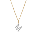 Big Pave Diamond Initial Charm Necklace