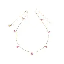 Pink Sapphire Emerald Cut Chain Necklace