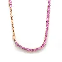 Pink sapphire heart necklace