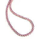 Pink sapphire heart necklace