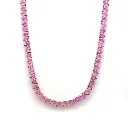 Pink sapphire heart necklace