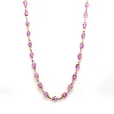 Pink Sapphire Oval Rose Cut Necklace