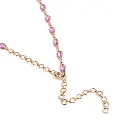 Pink Sapphire Oval Rose Cut Necklace