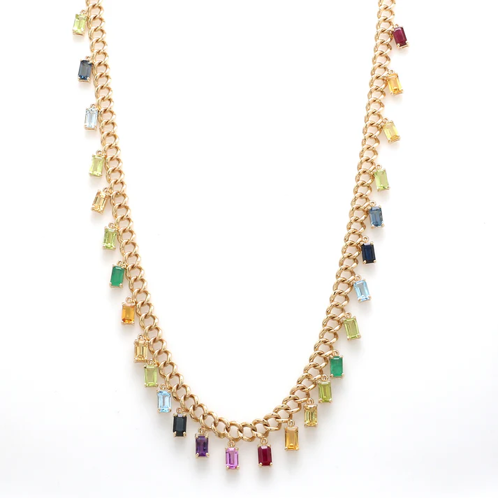 Rainbow Sapphire Choker Necklace