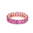 Pink Sapphire Oval Eternity Band Ring