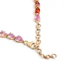 Rainbow Sapphire Big Pear Tennis Necklace