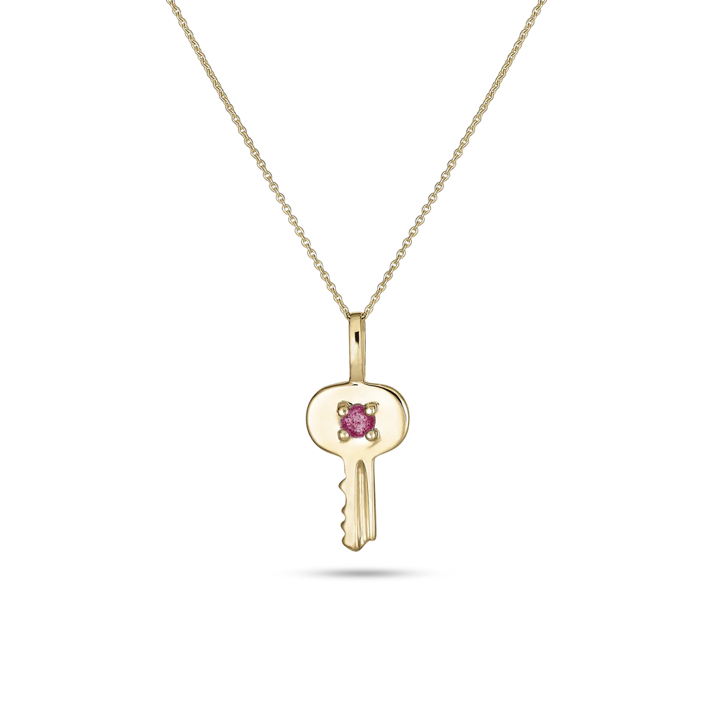 Home Sweet Home Birthstone Key Necklace