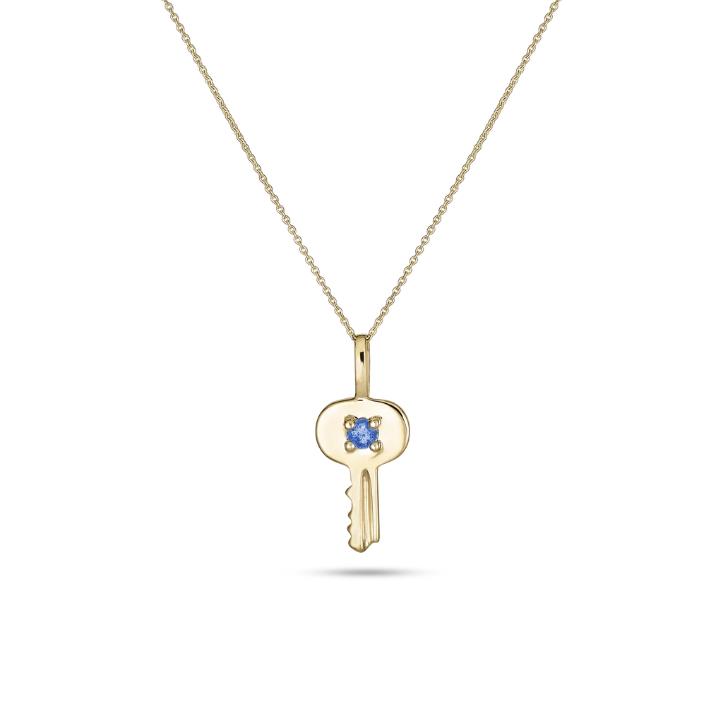 Home Sweet Home Birthstone Key Necklace