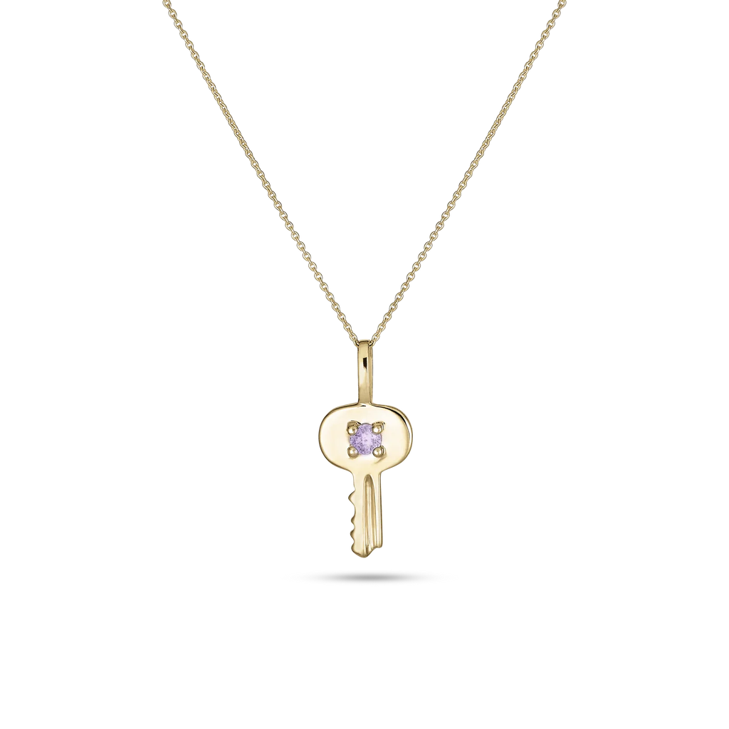 Home Sweet Home Birthstone Key Necklace