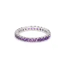 Amethyst Thin Eternity Band Ring