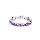 Amethyst Thin Eternity Band Ring