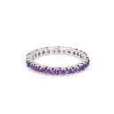 Amethyst Thin Eternity Band Ring