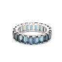 Blue Ombre Emerald Cut Ring