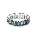 Blue Ombre Emerald Cut Ring