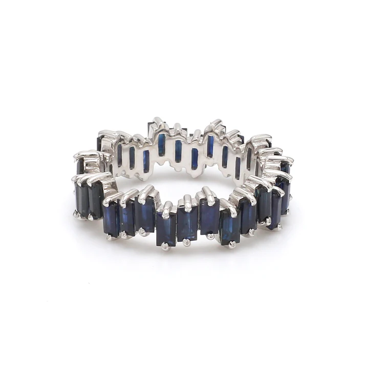 Blue Sapphire Zig Zag Ring