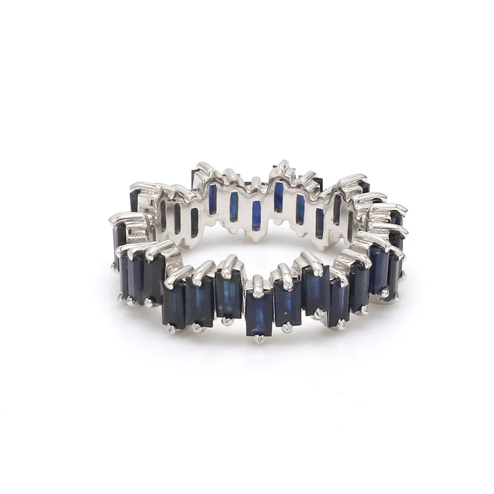 Blue Sapphire Zig Zag Ring