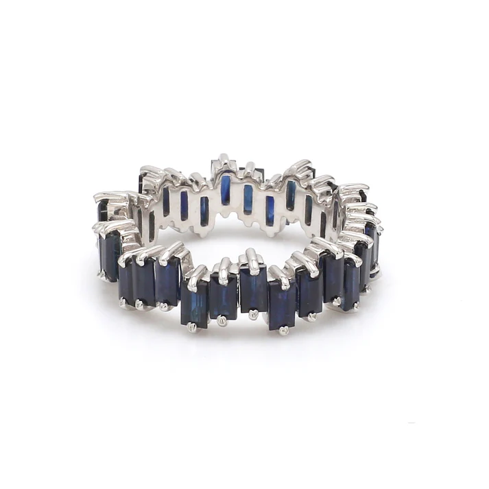 Blue Sapphire Zig Zag Ring