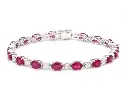 Ruby Oval and Diamond Bracelet