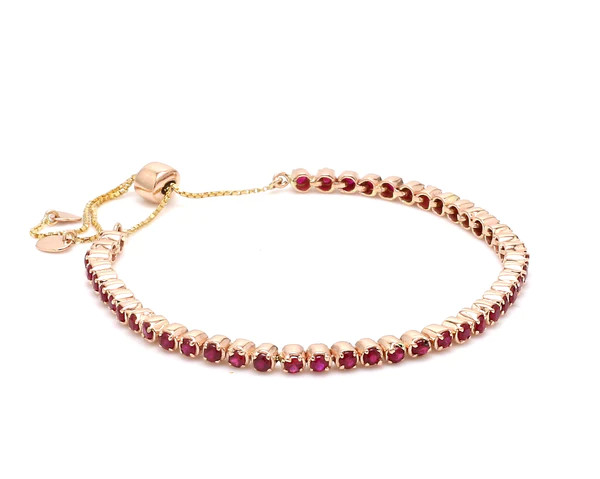 Ruby Round Bolo Bracelet