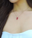 Ruby & Diamond Leaf Bloom Pendant