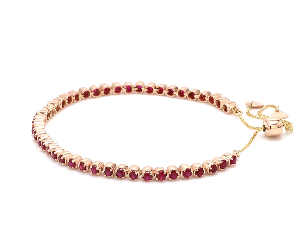 Ruby Round Bolo Bracelet