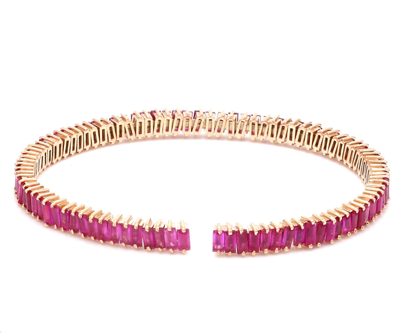 Ruby Baguette Cuff bracelet