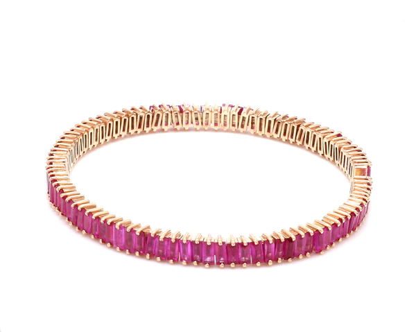 Ruby Baguette Cuff bracelet