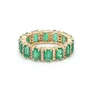 Emerald & Diamond Alternate Ring