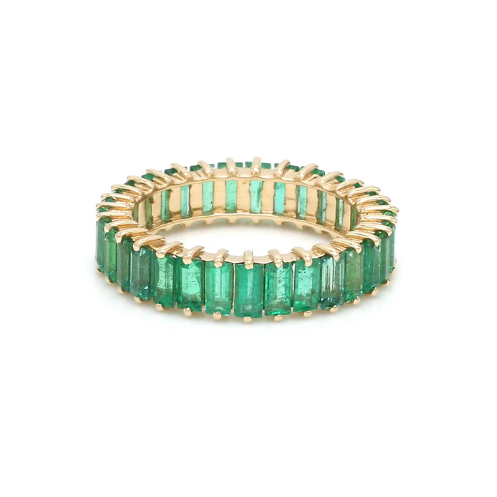 Emerald Baguette Vertical Ring