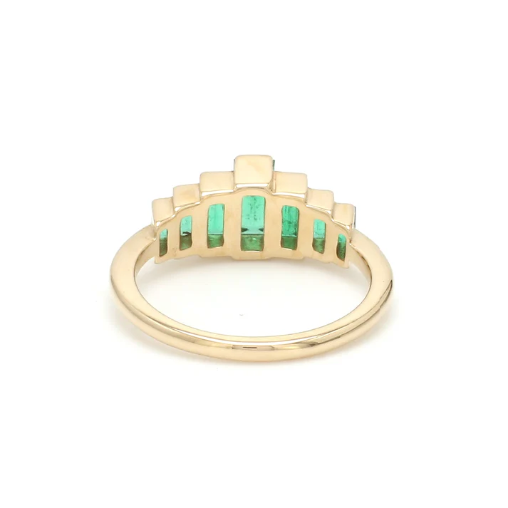 Emerald Graduating Baguette Ring