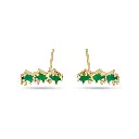 Emerald & Diamond Cluster Studs