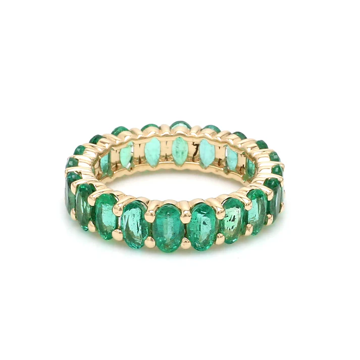 Emerald Oval Eternity Ring