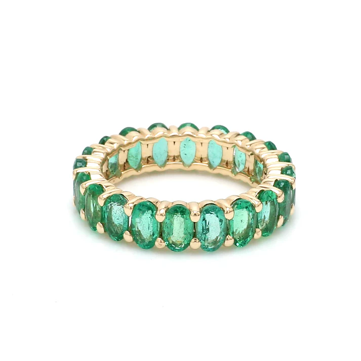 Emerald Oval Eternity Ring