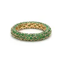 Emerald Pave Eternity Ring