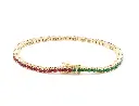 Ruby Emerald Sapphire 2MM Bracelet