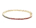 Ruby Emerald Sapphire 2MM Bracelet