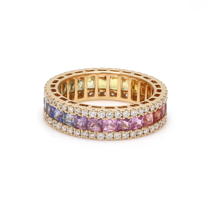 Geneva Rainbow Sapphire Ring