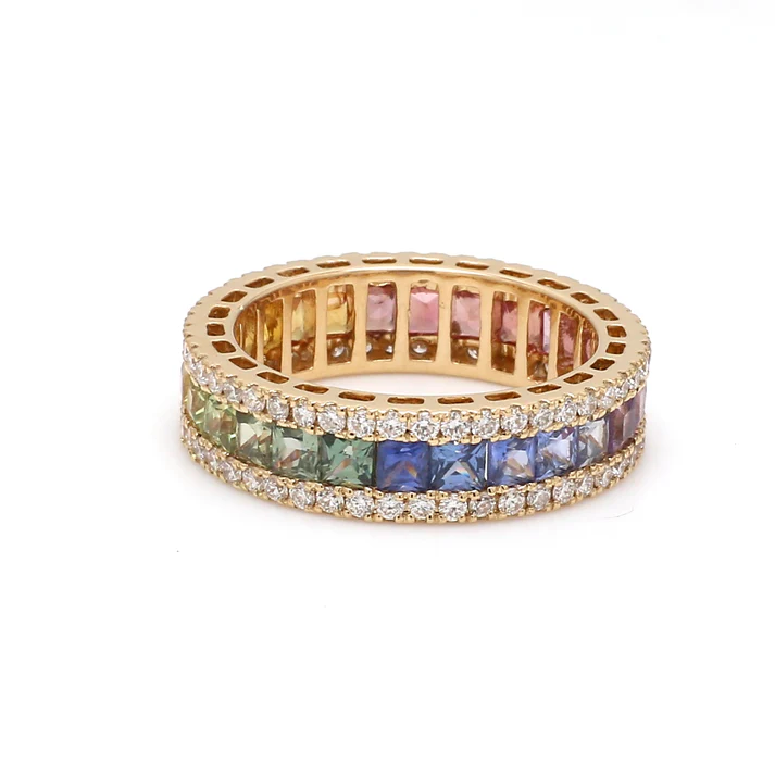 Geneva Rainbow Sapphire Ring